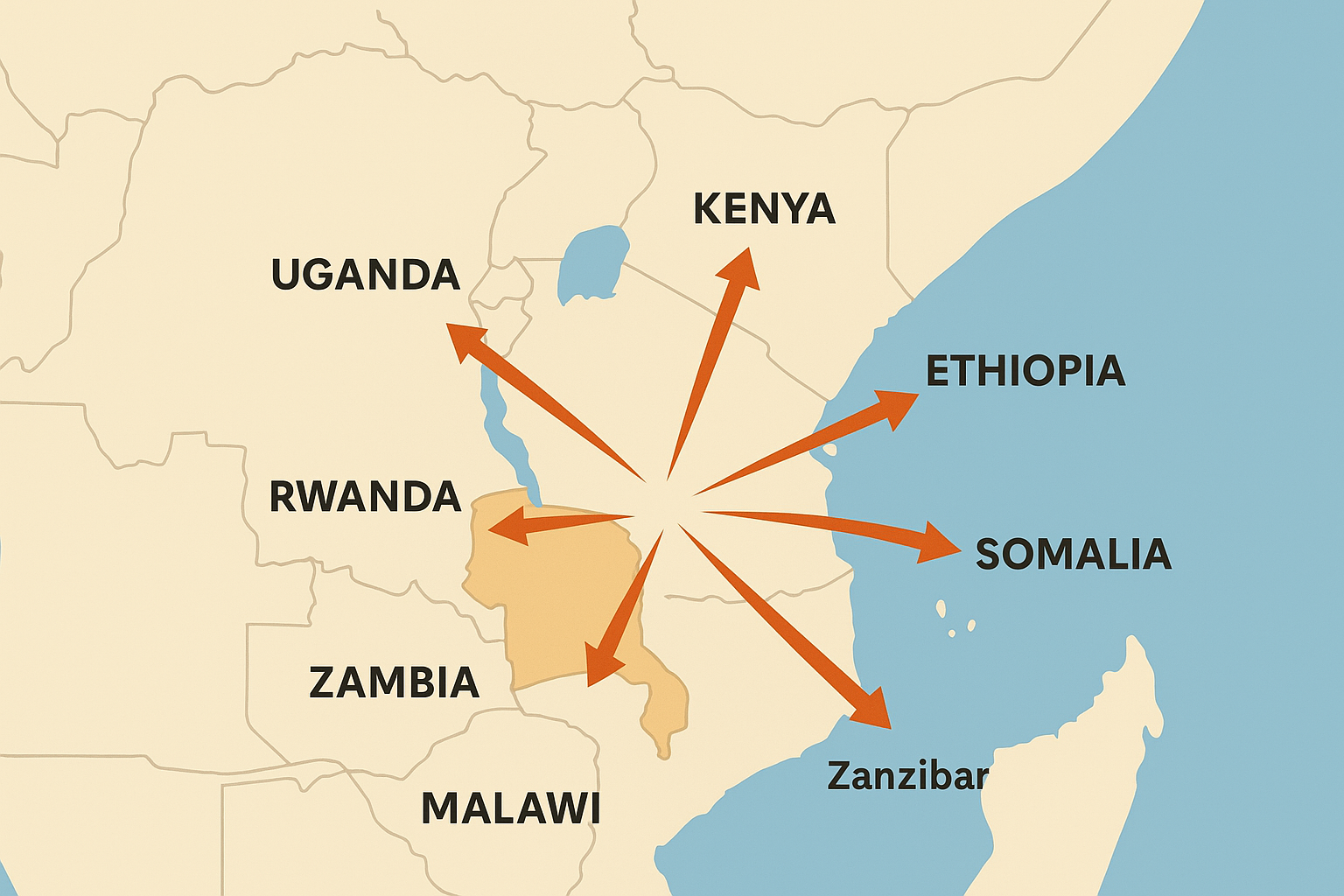 Wakah Tanzania Network Coverage Map